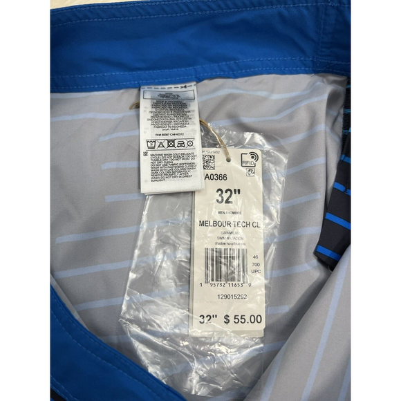 Adidas Mens Swim Shorts Melbour Tech CL HA0366 Blue Inseam 8" Size 32 - Picture 4 of 9